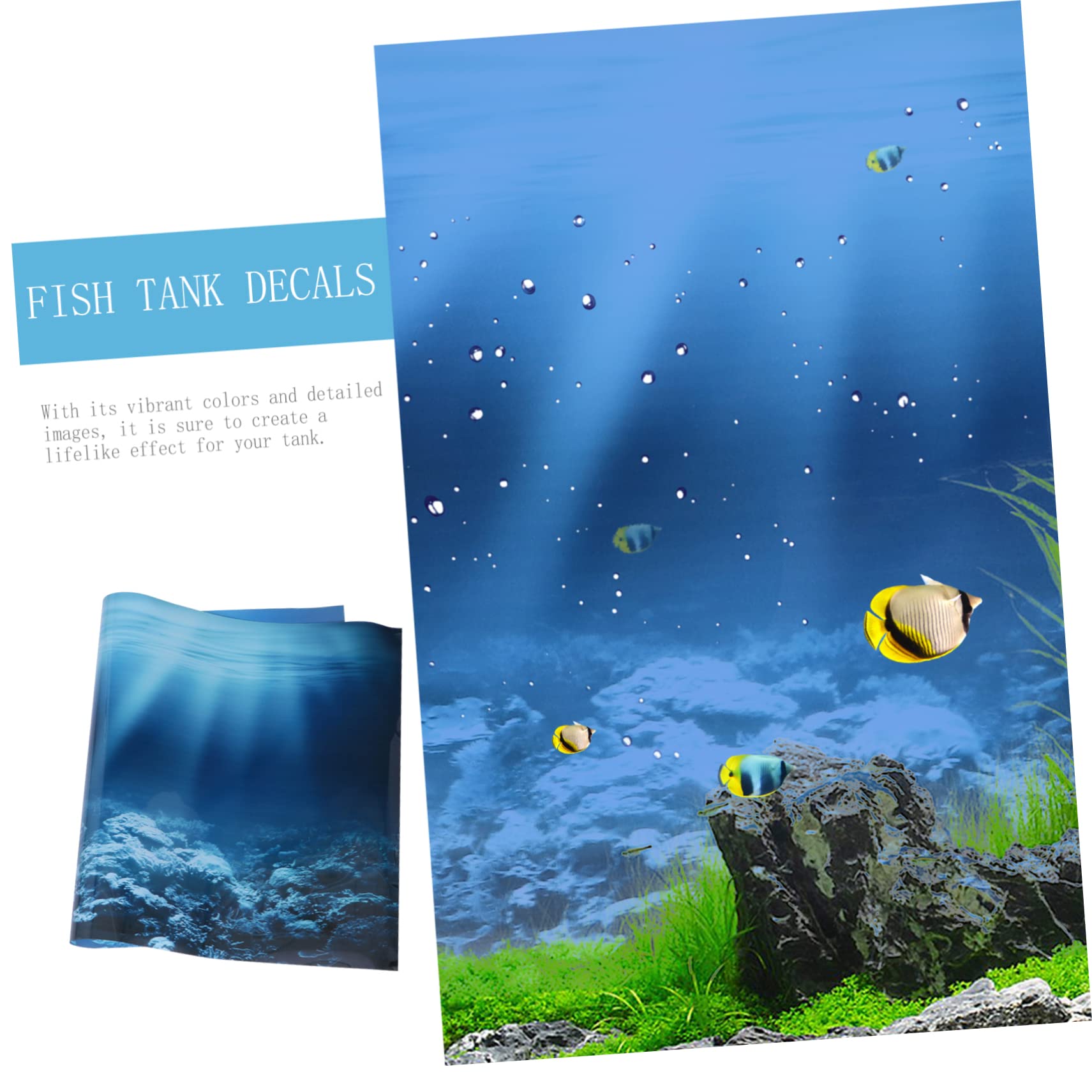 Mipcase 3piezas Póster Decorativo De Acuario Fondo De Coral Pegatina Adhesiva para Pecera De Decoración Removible para Acuarios para Crear Acuáticos Atractivos