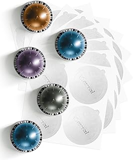 Grasseed 100Pcs Aluminum Foil Lids to Reuse Nespresso Pods, Pod Covers for Seals VertuoLine