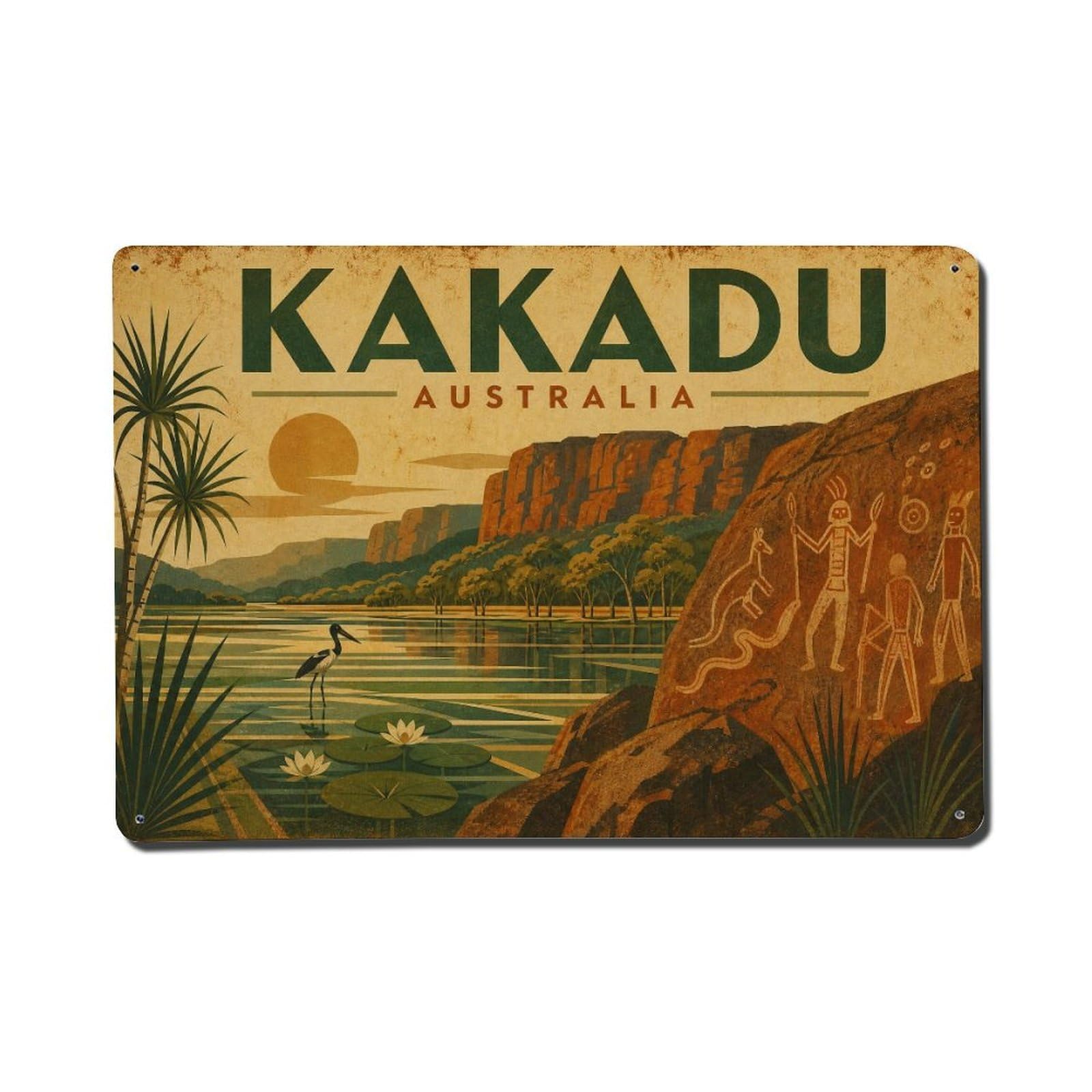 Australia Kakadu Outback Travel Classic Nature Metal Tin Sign