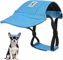 Cappello Da Baseball Per Cani In Velluto A Coste - Regolabile, Protezione Solare, Taglia M Blu - Foto 4