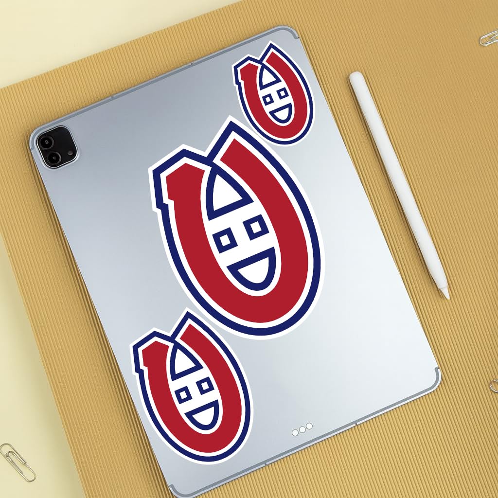 Montreal Hockey Stickers, 24-Pack, 3 Sizes (12.7 cm/8.9 cm/6 cm), Holographic Waterproof PVC, Laptop Locker Notebook Décor – Autocollants Canadiens de Montréal — view 4