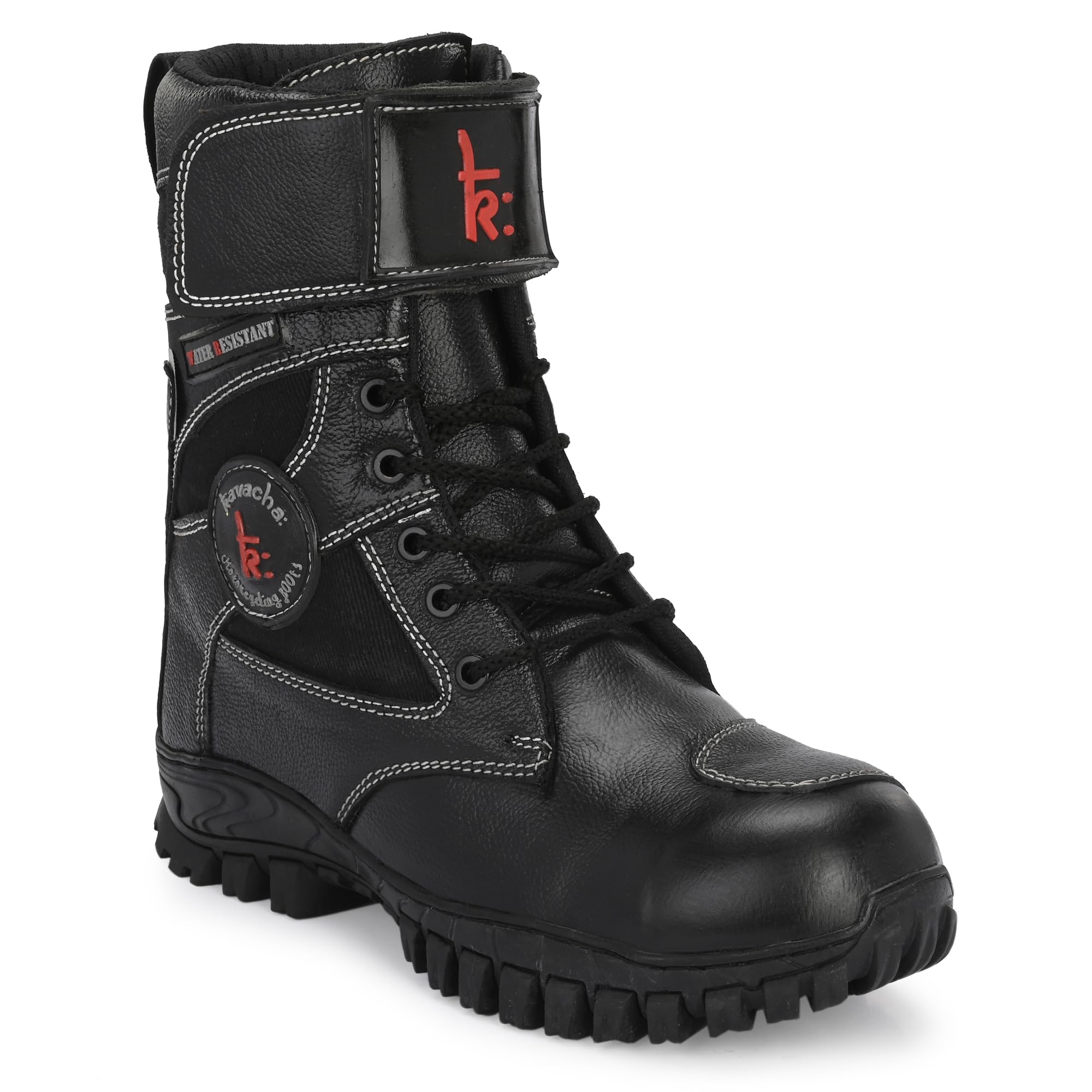 KAVACHA Mens Bullet (8 Inch) Bike Riding/Motorcycle Boot/Biker Boots Pure Leather Upper & Rubber Sole With Isi Mark Steel Toe And Memory Form Insocks For Long Time Wear And Super Extra Comfort Size 8 (B0CD61MG57) Amazon Price History, Amazon Price Tracker