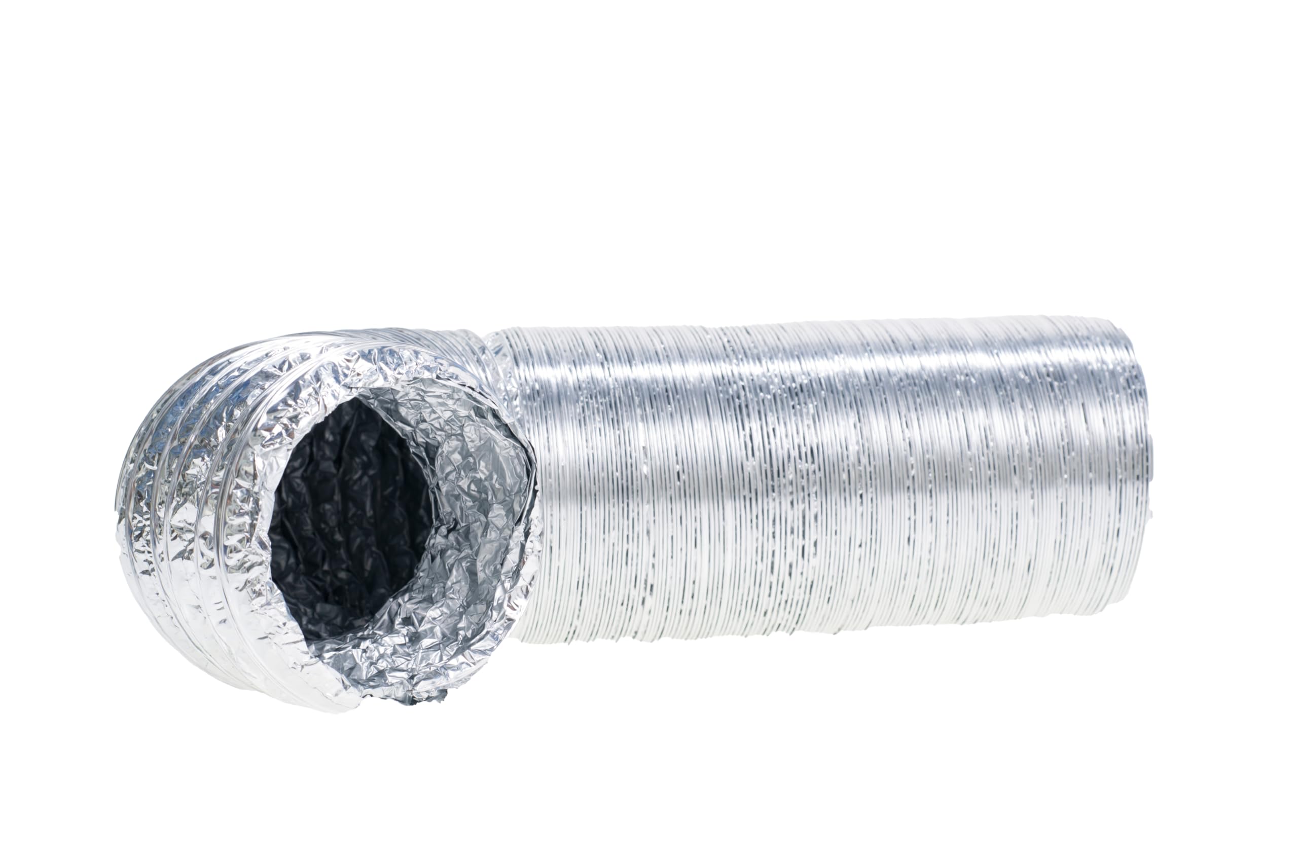 Flexibleducting.com Silver Aluminium Flexible Ducting, 10 Metre, 184Mm (7.25") Diameter