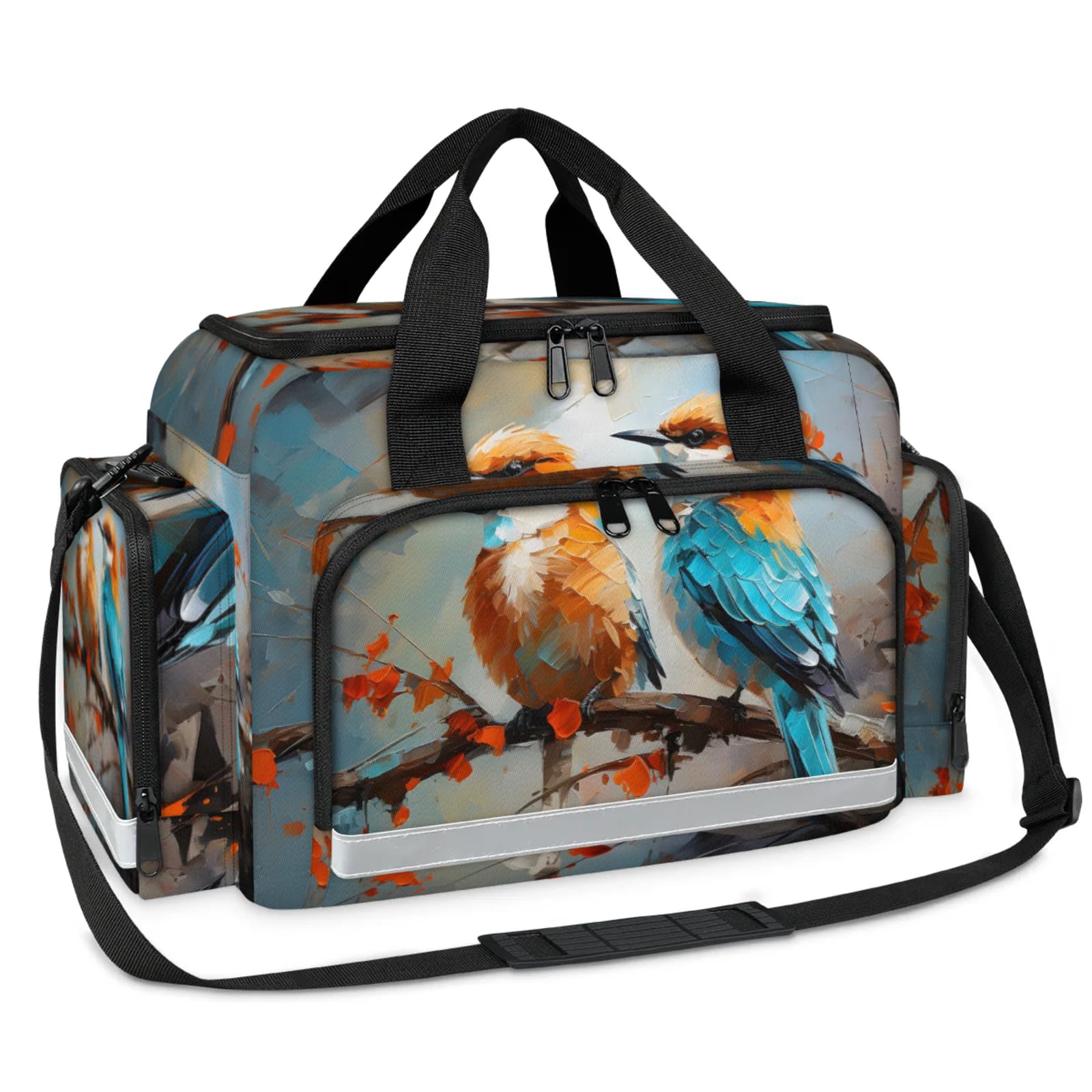 GzLeyigou First Aid Bags Empty, Charming Bird Emergency Bag First Aid Kit Multiple Compartment Kit Carrier On Call Trauma Bag For Paramedics Emergency Medical Supplies Kit