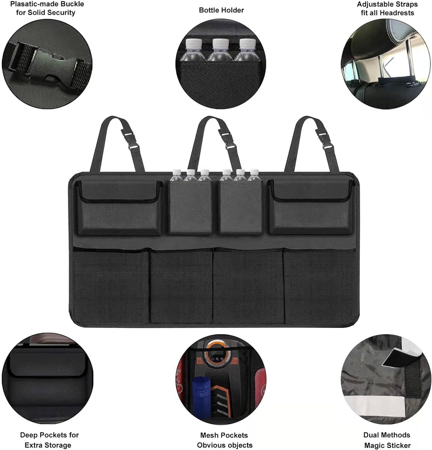 Organiseur Coffre Voiture Dacia Sandero 2 Stepway 2016-2020 - Sac Rangement Oxford 600D