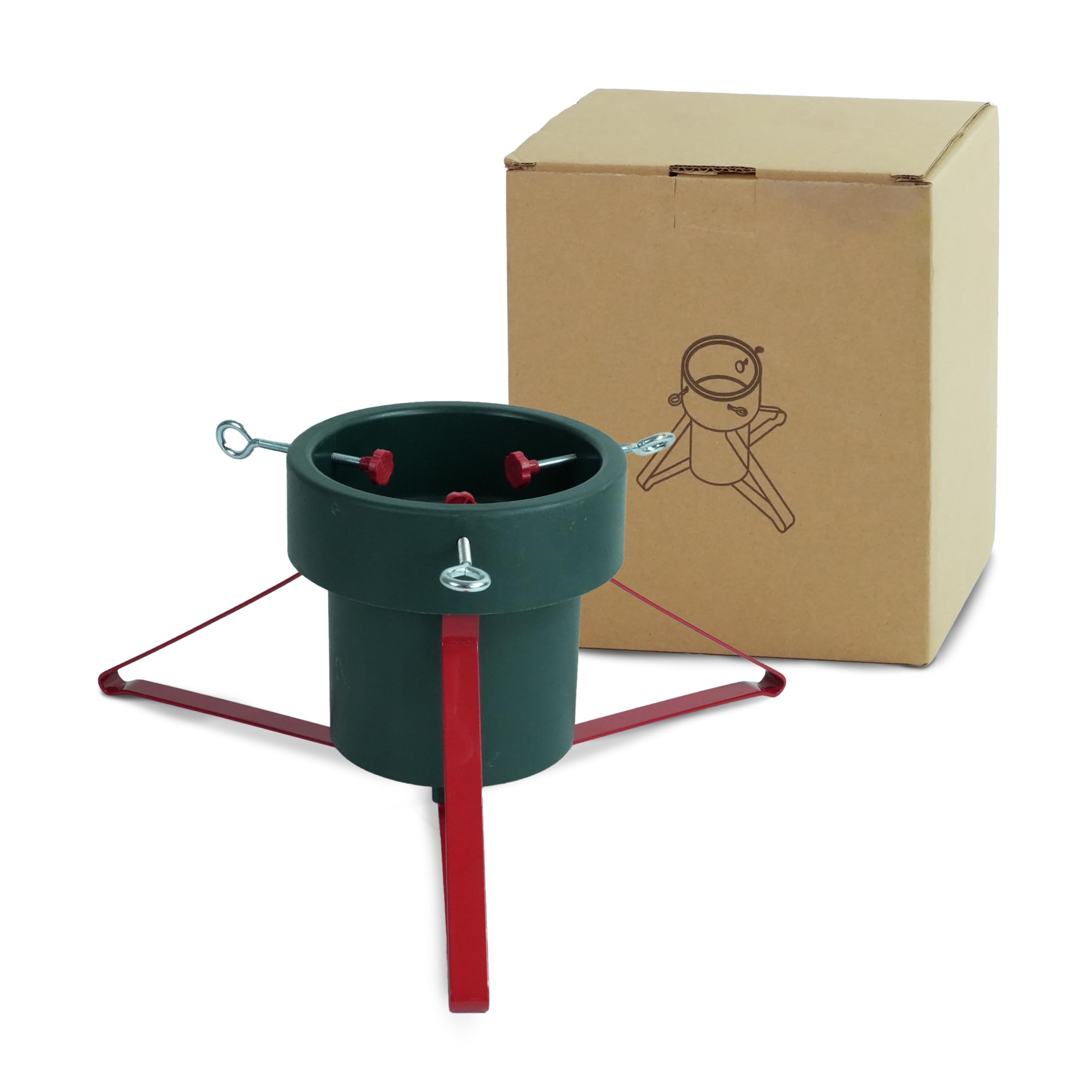 Foryoudecor Top 1 Plastic and Metal Christmas Tree Stand for Live Trees, Xmas Tree Base for Artificial Tree, Modern Christmas Tree Holder for Real Tree Fits for 2 Inch to 5 Inch Trunk (21.0x7.68)