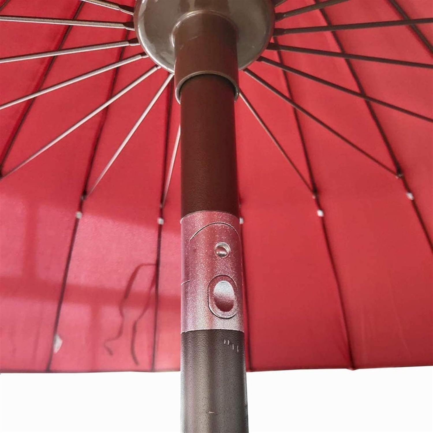 Vented Table Umbrella Outdoor Garden Parasol Outdoor Umbrella 10 Ft Reinforced Aluminum Patio Umbrella Uv Proof 180G Waterproof Polyester Fabric for Garden Lawn Beach, Wi,