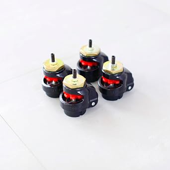 4PCS Caster Universal, 360 Degree Rotating Casters, Fuma Wheels, Extremely Smooth and Quiet Rolling Industrial Wheels, Suitable for Locking Casters in Industrial, Furniture, Workbenches