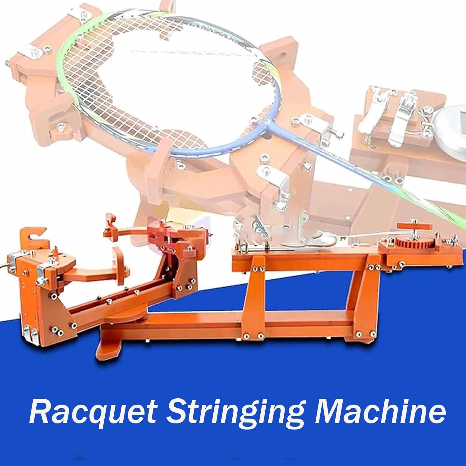 DIY Badminton Racket Stringing Machine, 360° Free Adjustment, 6-Point Fixed Racket Stringing Machine with Stringing Tool for Tennis Badminton Racket