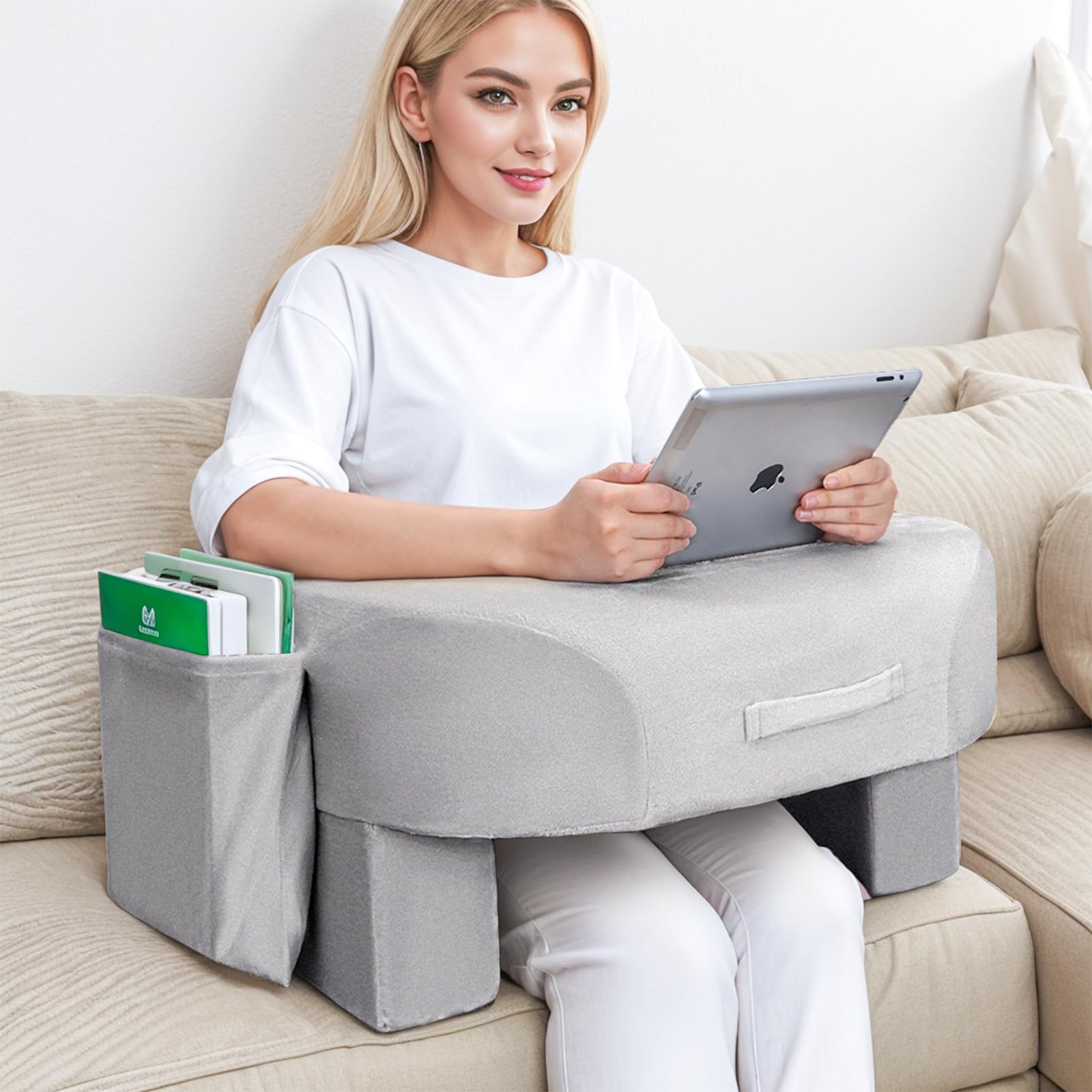 Babenest Coussin de lecture pour les genoux, les accoudoirs, les jeux de travail
