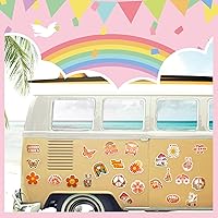 Vista 5 de 25 Piezas Imanes de Flores Hippie para Automóvil Magnéticos Groovy Boho Flores para Refrigerador Imanes Retro Magnéticos Hippie para Nevera