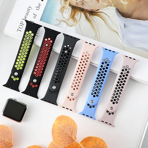 Miniatura 4 de Paquete de 2 correas deportivas para Apple Watch de 1.575 pulgadas, 1.614 pulgadas, 1.732 pulgadas, 1.772 pulgadas, 1.772 pulgadas, 1.496 pulgadas,