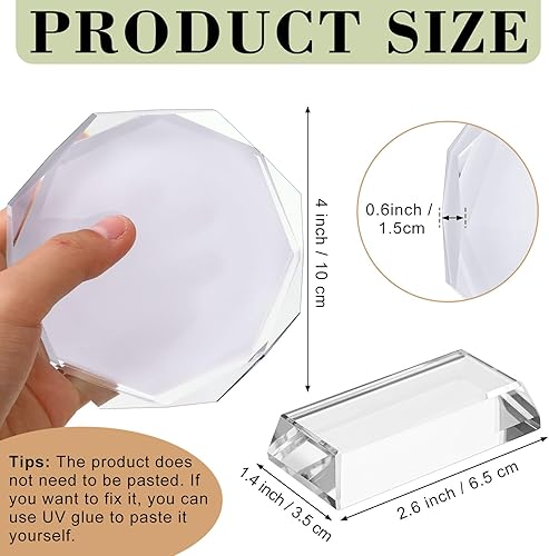 Miniatura 10 de Qunclay 6 piezas de lienzo de sublimación de cristal para sublimación, marco de fotos decorativo de transferencia de calor, marco de fotos de