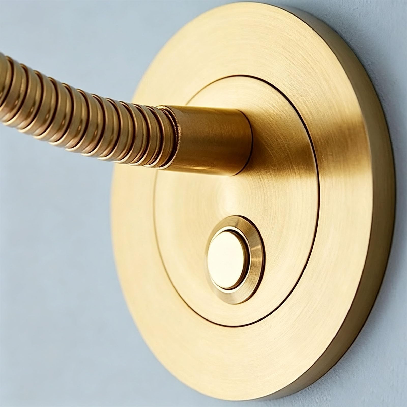 Lámpara De Pared Led Dorada Para Mesita De Noche, Luz De Lectura Con Brazo Flexible, Lámpara De Lectura Moderna Para Dormitorio De 3000k, Interruptor De Botón, Aplique De Pared, Decoración Para