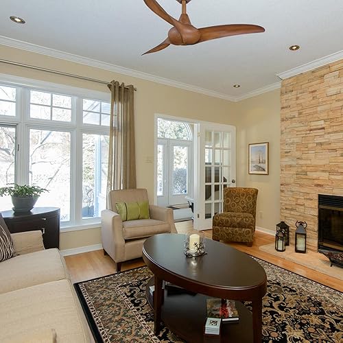 Miniatura 6 de Minka-Aire F854-DK Wave Ventilador de techo de 44 pulgadas con control remoto en acabado Koa desgastado (sin kit de luz) Carbón,Koa envejecido,Blanco