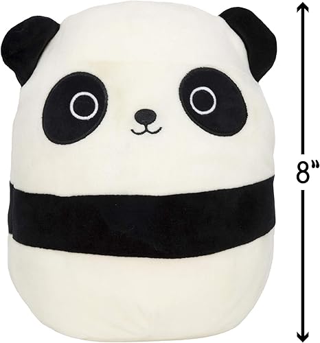 Miniatura 4 de Squishmallows Peluche Kellytoy oficial de 8 pulgadas, Stanley el panda, peluche ultrasuave
