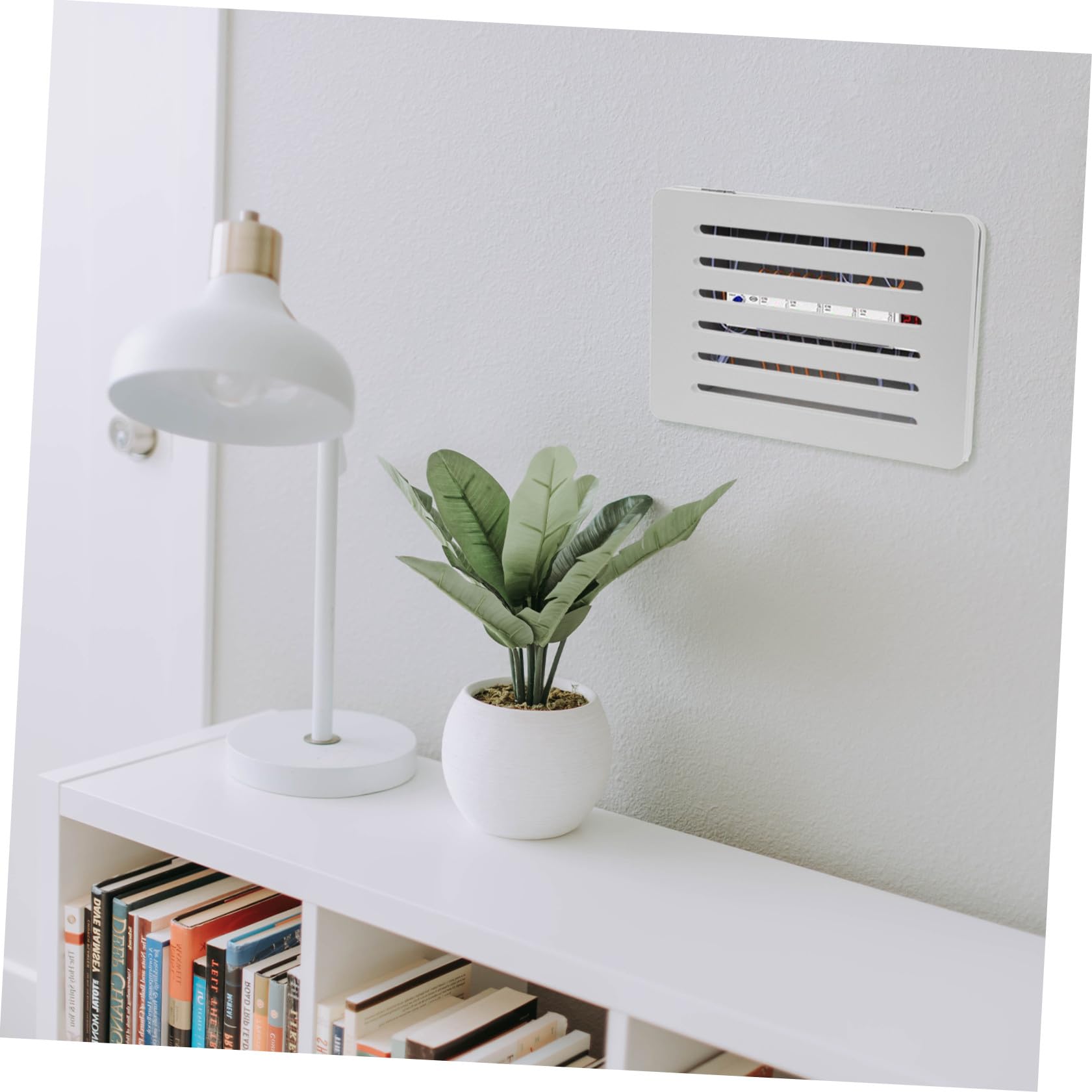 TEHAUX Coperchio Contatore Elettrico Decorativo in Pvc Bianco, Protezione Regolabile per Scatola Derivazione e Contenitore Segnale, Elegante Copertura per Pareti