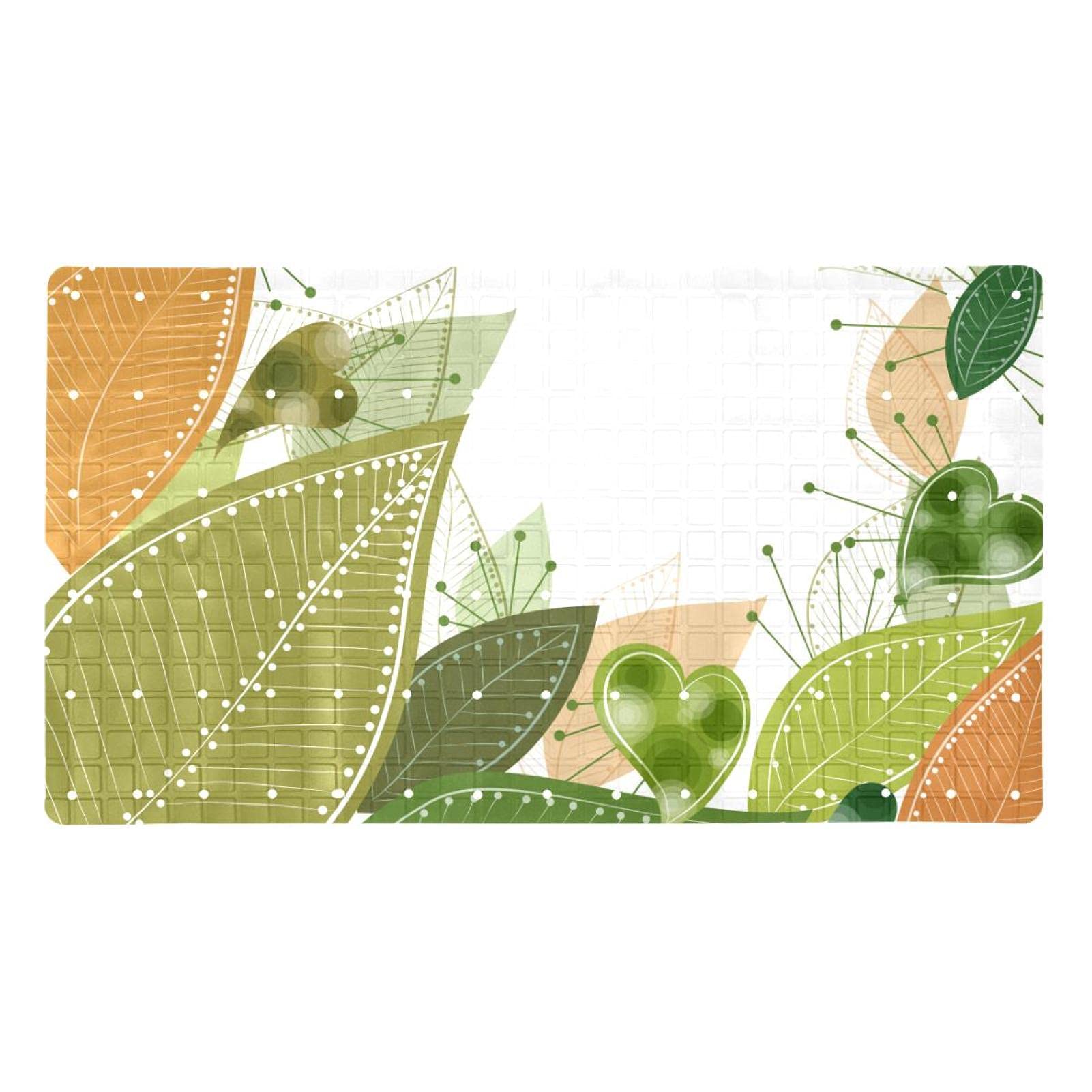 Tapis de bain antidérapant design feuilles de forêt, l'élégance sûre pour votre douche