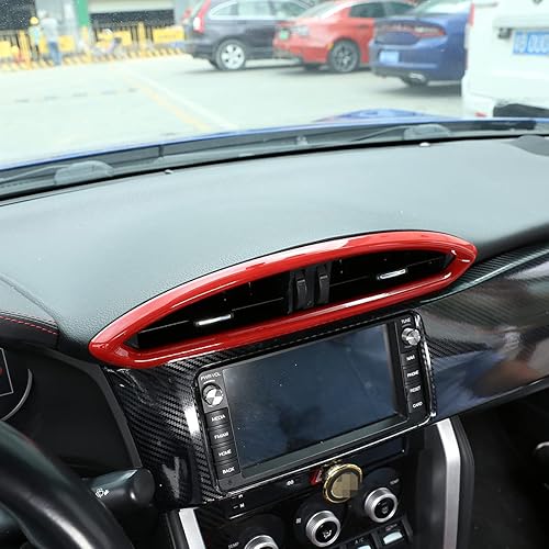 Vista 10 de YIWANG ABS Fibra De Carbono De La Consola Interior Del Coche De La Salida De Aire De La Ventana Del Marco De La Ventana Pegatina Para Subaru BRZ