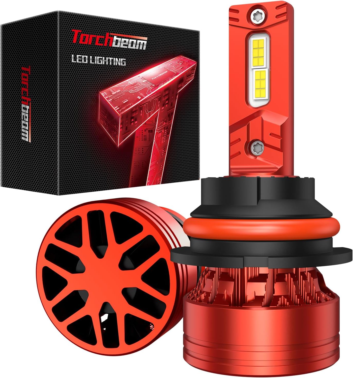 Torchbeam9004 Newest Powersport Bulb,8 Series Super Bright 9004 Driving Fog Bulb with 33000LM & 6500K,60000Hrs Long Life & 5 Mins Quickly Plug,Pack of 2