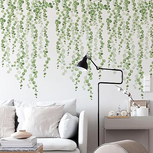 Miniatura 3 de MACHOOSE Calcomanías de pared, calcomanías de pared de plantas verdes, calcomanías de pared para despegar y pegar, decoración de pared para