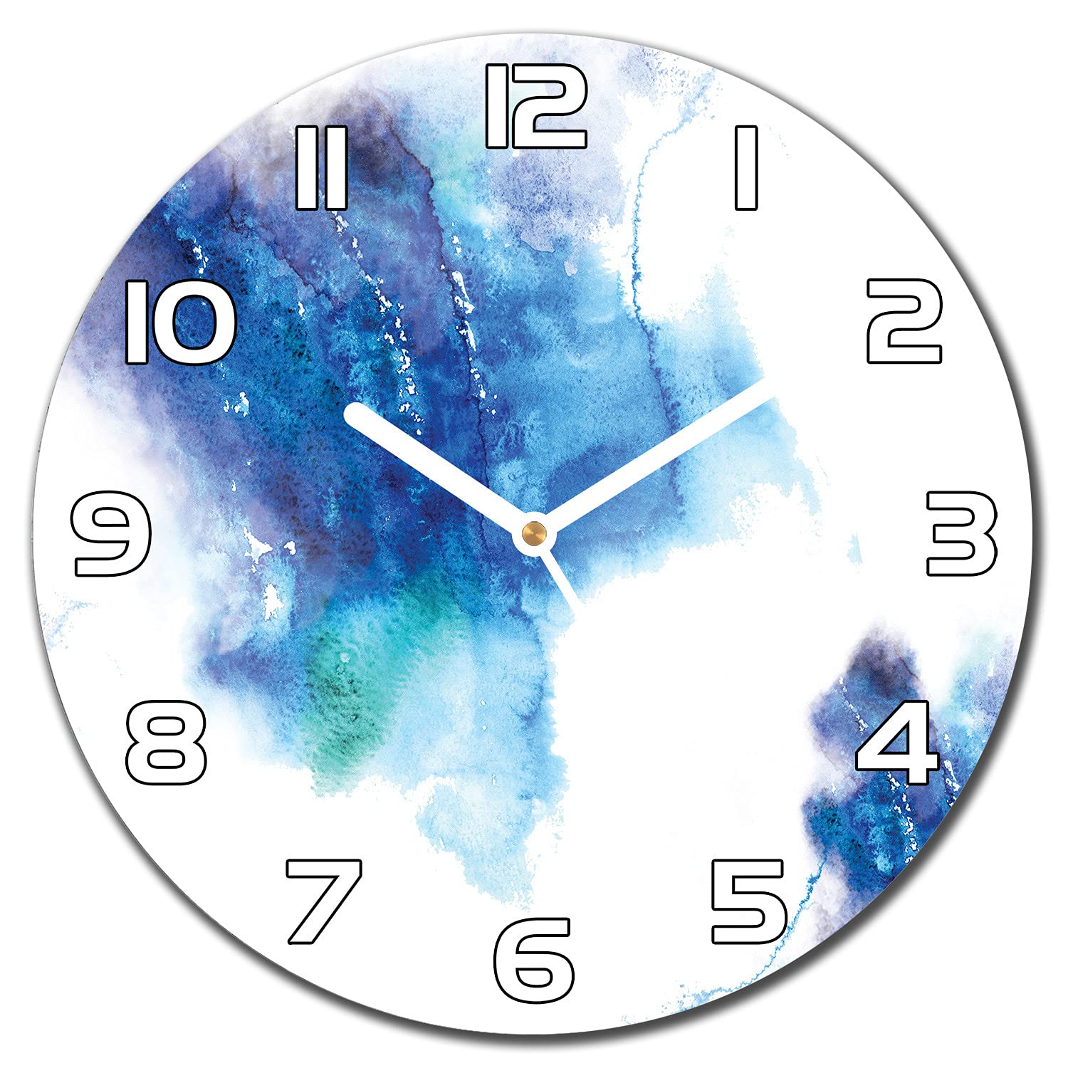 Horloge en verre de sécurité 30 cm design moderne salon et cuisine Coloray