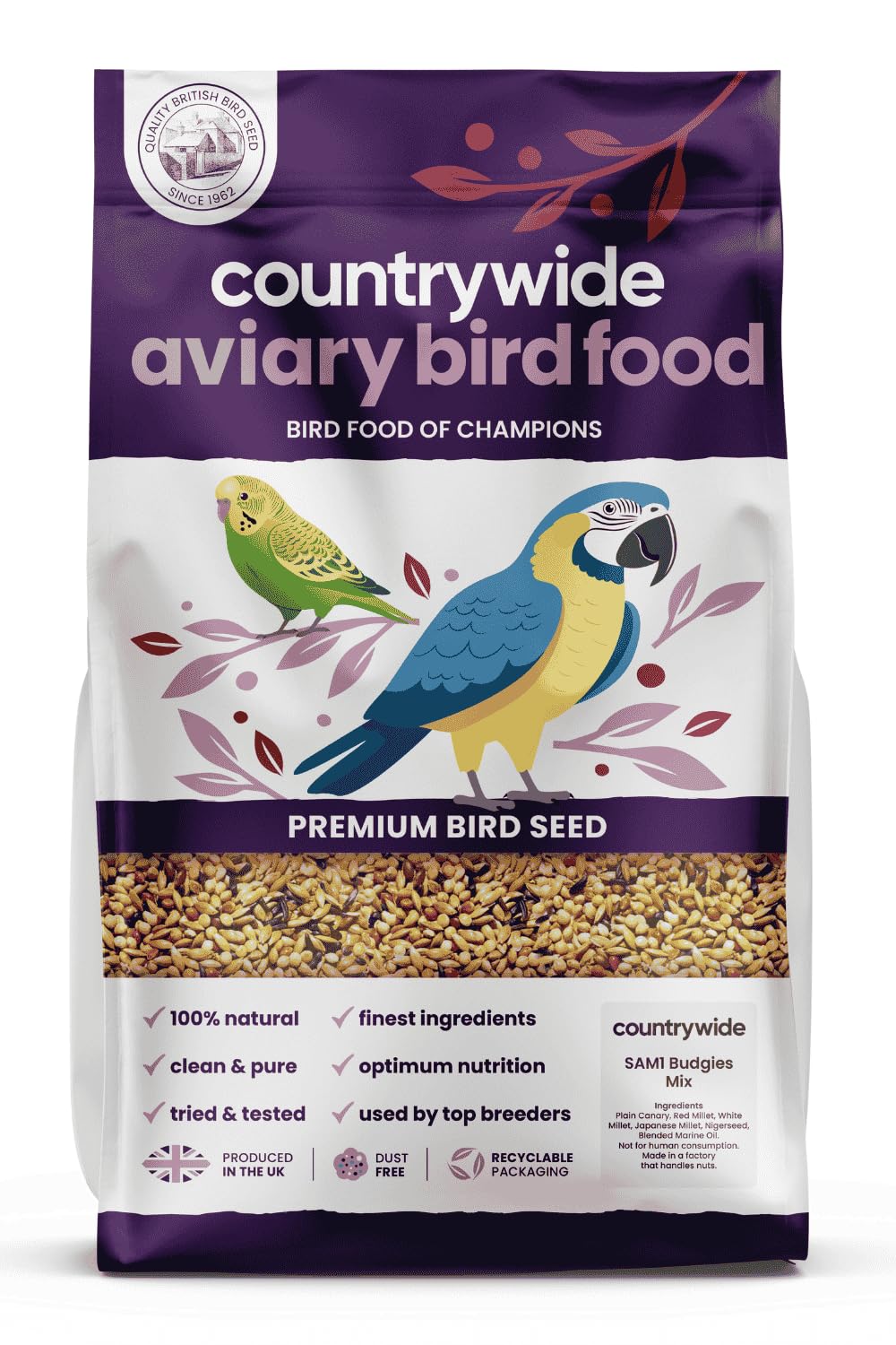 Countrywide SAM 1 Budgie Feed Mix, 20 kg