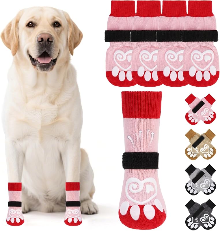 Botas Antiderrapantes para Cães com Grip Duplo e Tiras Ajustáveis KOOLTAIL, Tamanho M
