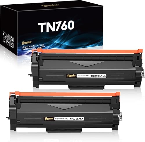 Kogain Cartucho de tóner de repuesto compatible para Brother TN760 TN-760 TN730 TN-730 de alto rendimiento con impresora HL-L2350DW HL-L2370DWXL