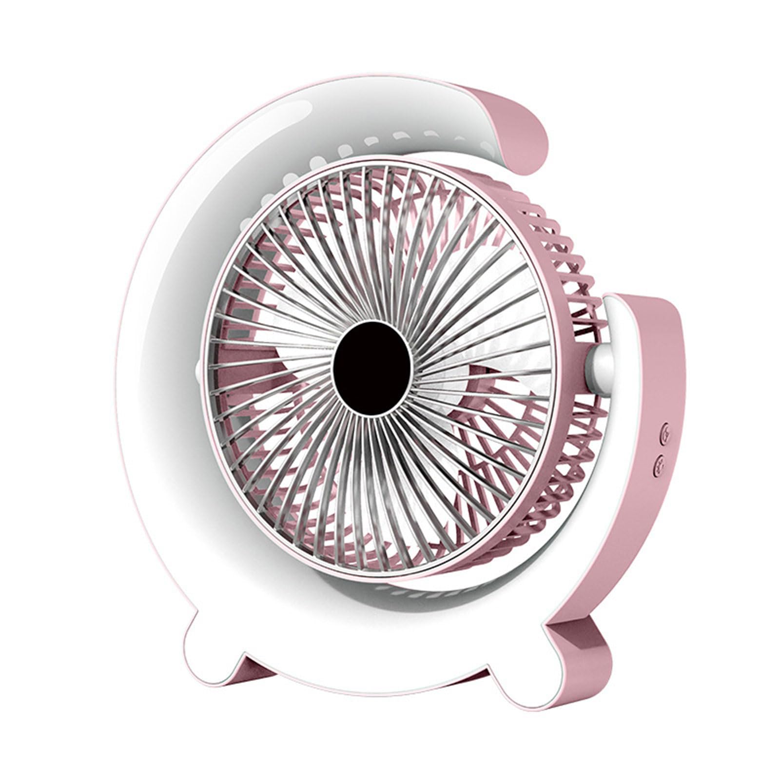 TAZIZI Desk Fan Table USB 3 Speed Air Cooling with Colorful Light Small Desk for Bedroom Low Noise
