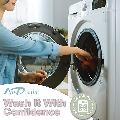 Miniatura 10 de AnyDesign Toalla de cocina de girasol, Home Sweet Home, toalla de cocina floral para primavera y verano, con flores y mariposas, secado a mano, para