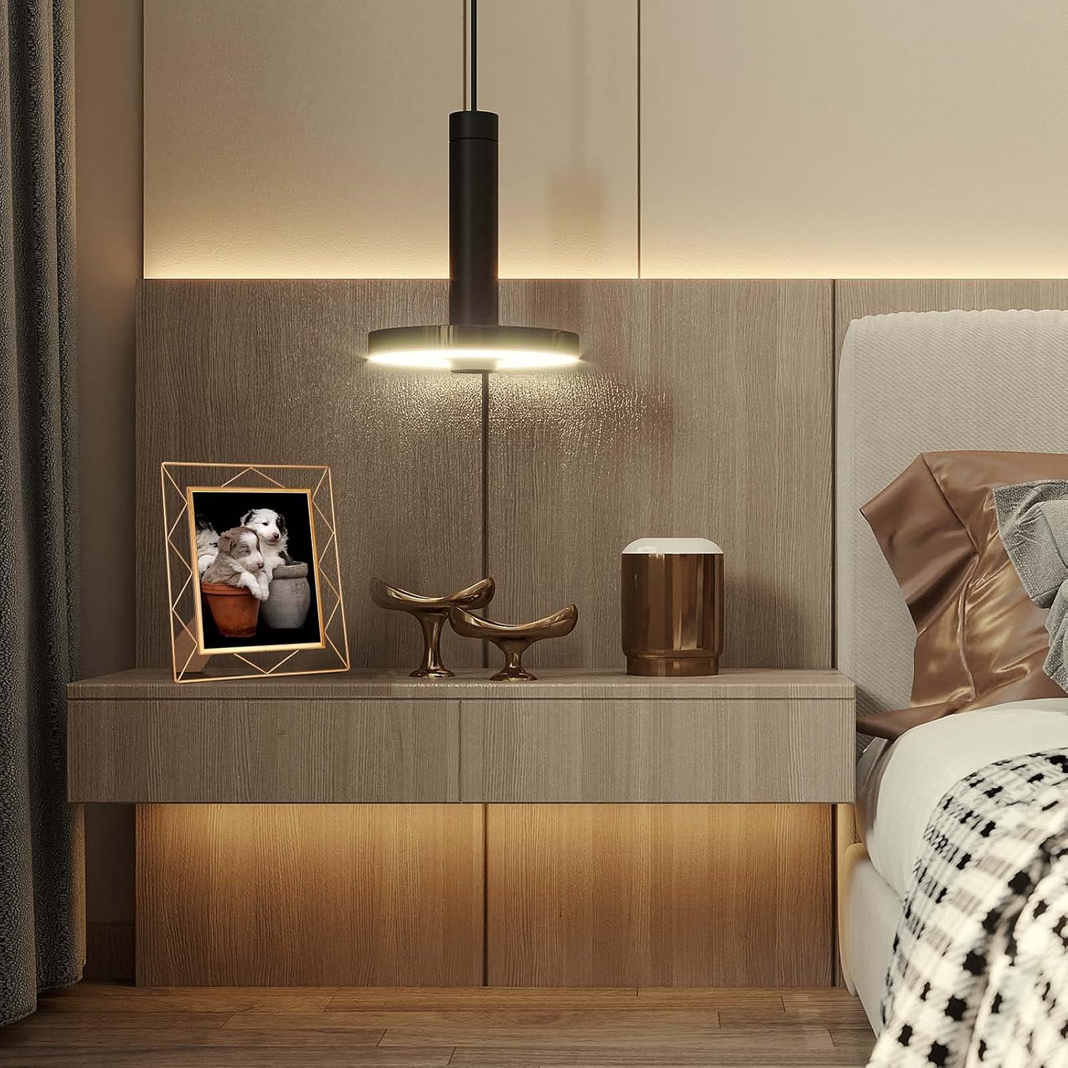 8x10 Picture Frame Set of 2, Metal Frames Fits 8 by 10 Inch Photo Tabletop or Wall Mounting Display -