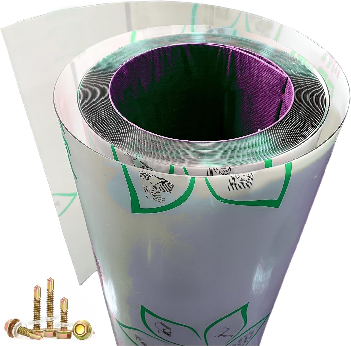 Polycarbonate Roofing Sheet Clear Greenhouse Panels Acrylic Plastic Sheet,Rainproof Outdoor Canopy Carport Cold Frame Replacement Shed Panel,1.2.0mm Thick,Easy Cut (156cm x 12.0m(5.1 x 39.4f