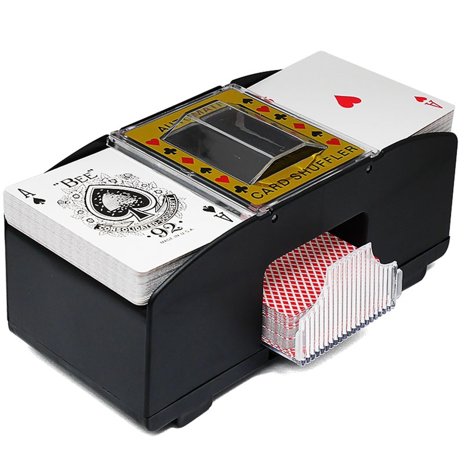 OVARIA Mescolatore di Carte Automatico Portatile, Macchina for rivenditore di Carte elettrica Supporta Vari metodi di Gioco Personalizzati for Mazzo di Carte da Gioco, Uno, Poker