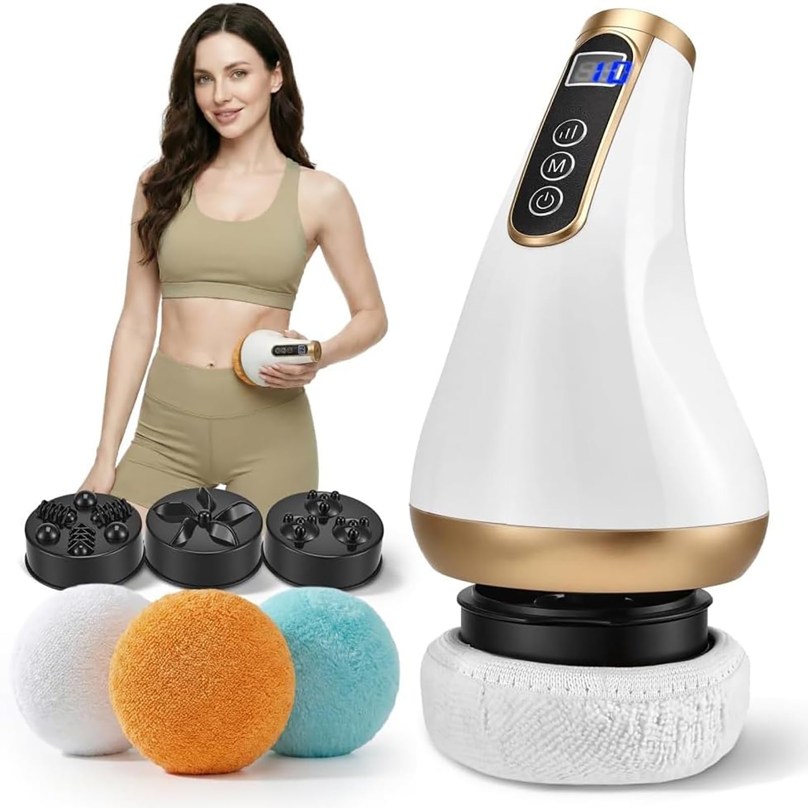 Masajeador Anticelulítico Eléctrico, Herramienta Masajeadora Anticelulítica de Mano, Máquina de Esculpir el Cuerpo, Alivia la Fatiga del Cuello, Hombros, Cintura