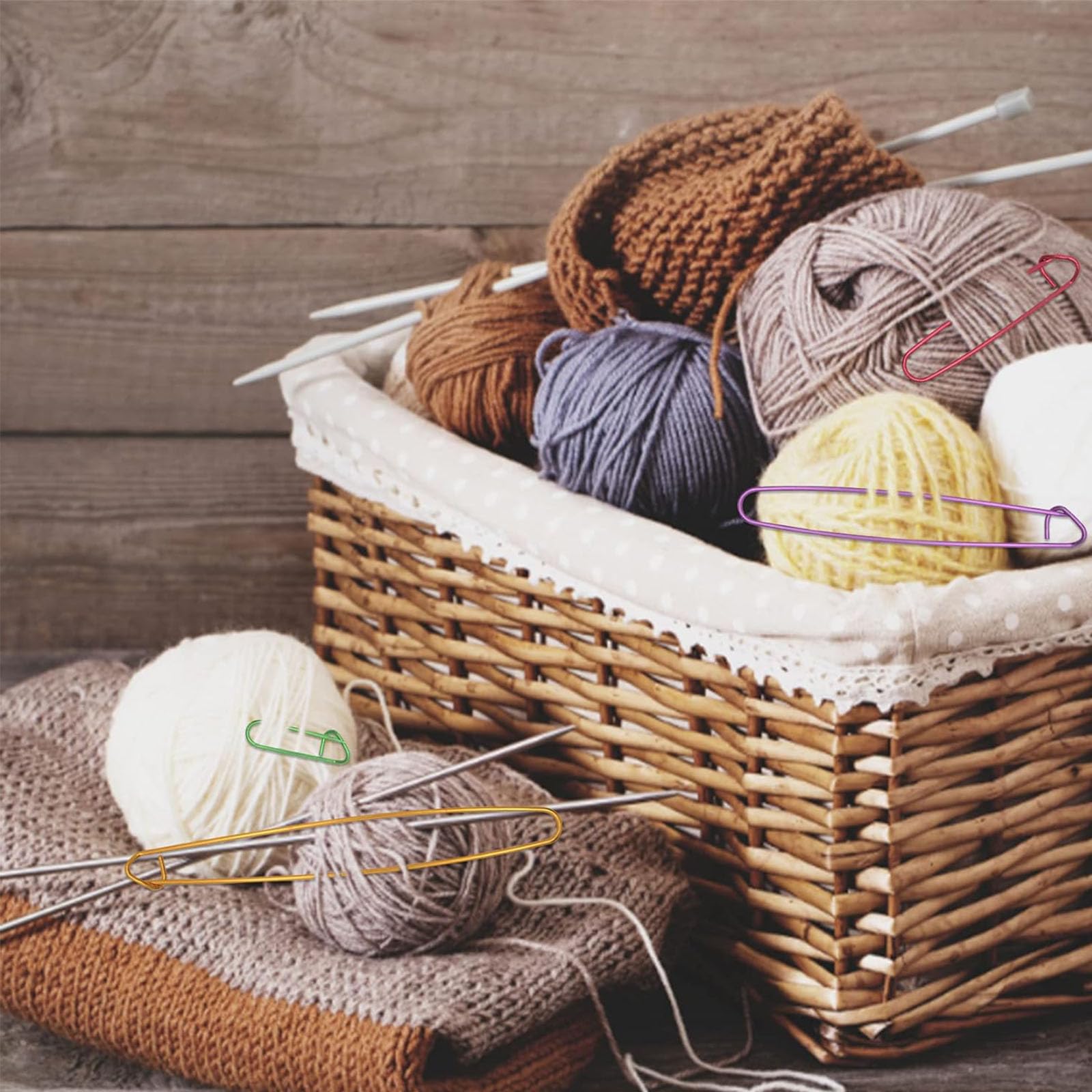 12 Pcs Arrête Mailles à Tricoter,6 Tailles Aluminium