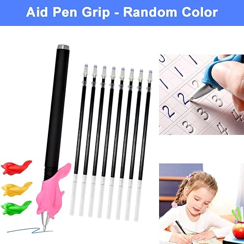 Miniatura 6 de AALGO Bolígrafos mágicos y recambios para libros de textos mágicos, libro para niños ranurados, bolígrafo de tinta que desaparece para libros de