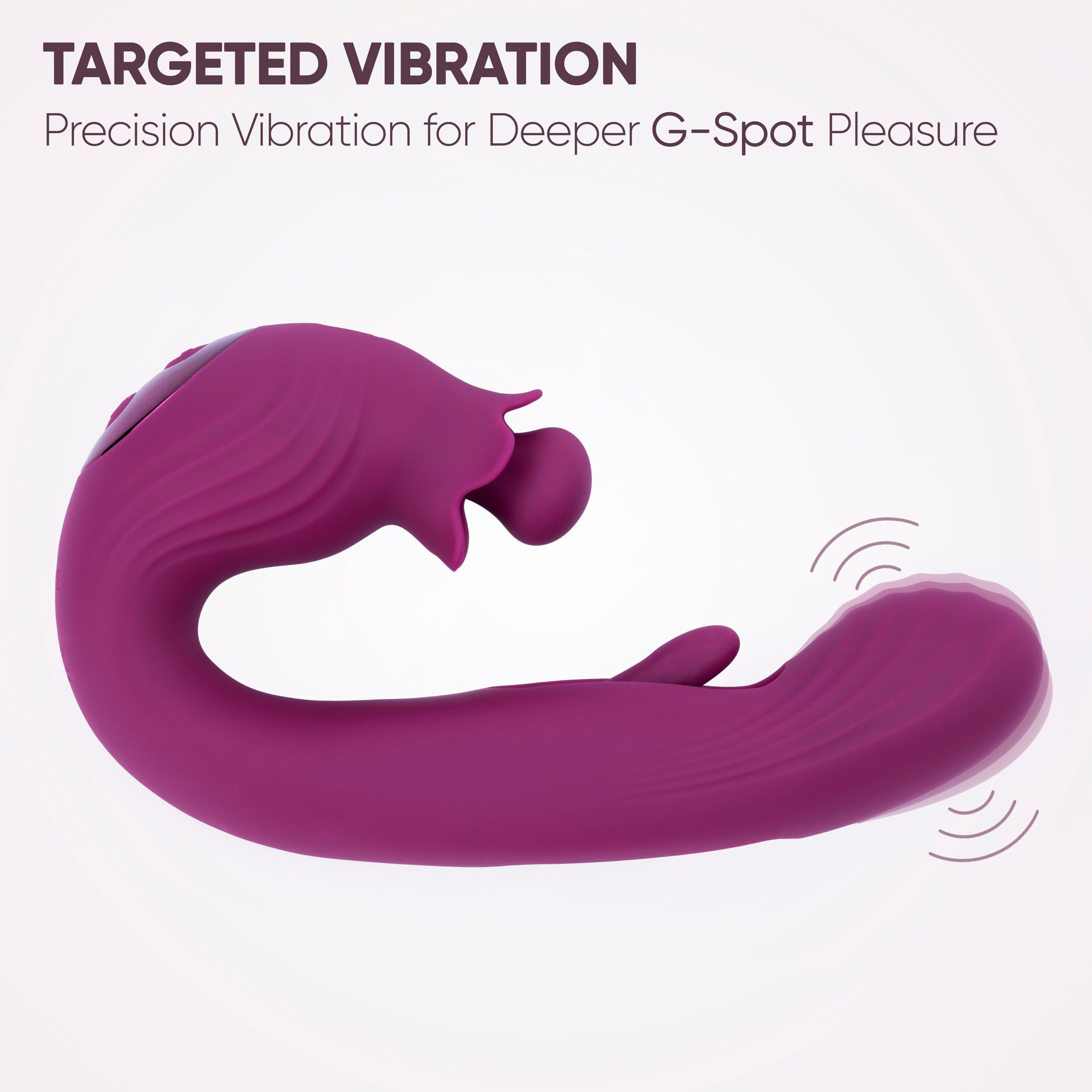 SELOVE Bellflower Vibratore Rabbit Rotante e Oscillante (Viola Scuro)