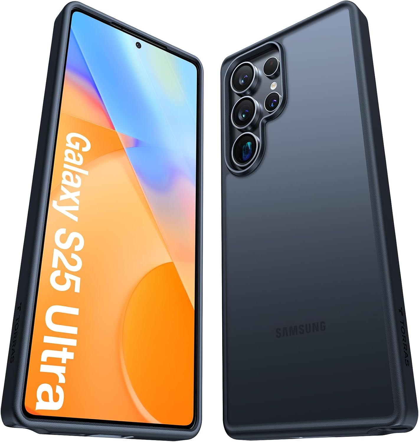 TORRAS Shockproof for Samsung Galaxy S25 Ultra Case, 12FT Military-Grade Protection, Slim Case for Samsung S25 Ultra Case, Matte Translucent Black, Thin, 6.9'' Guardian Series