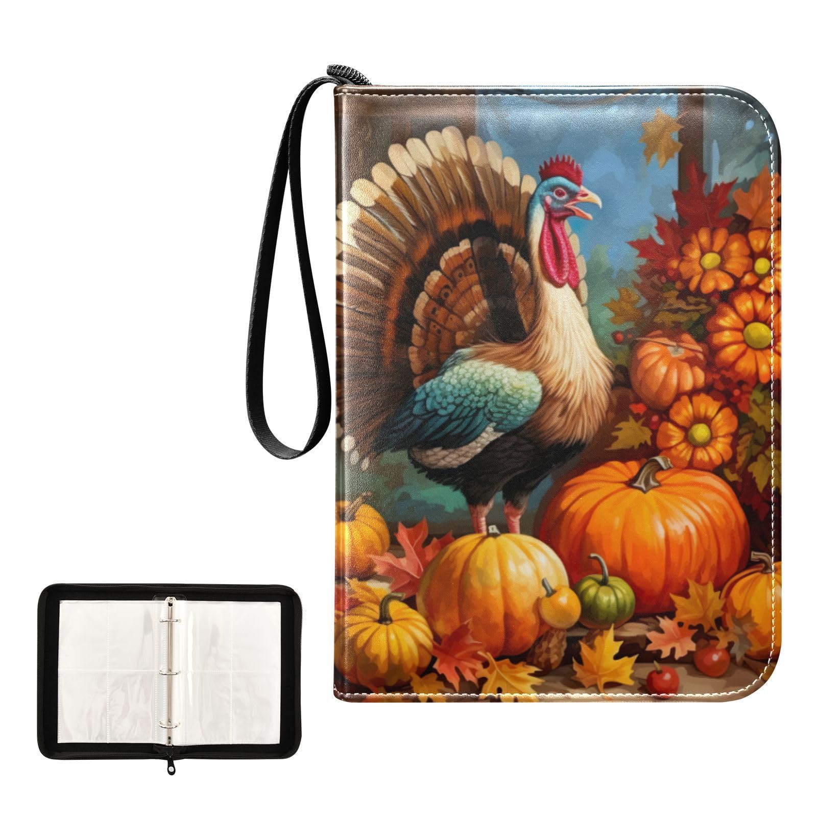 Amazon.com: Thanksgiving Day Turkey Waterproof Trading Card  Binder,400-Pocket Trading Album Display Holder,Display Case with Card  Sleeves Card Holder Protectors Set for Soccer Card,Gaming Cards,Yugioh,MTG  and Other TCG : Toys & Games