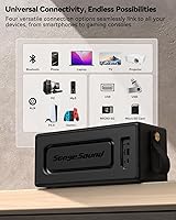 Vista 7 de Bluetooth Speaker, StageSound Retro Speaker Wireless, Portable Loud Speaker with Bass Boost, 80W, IP67 Waterproof, LED Lights, TWS Pairing, 12H