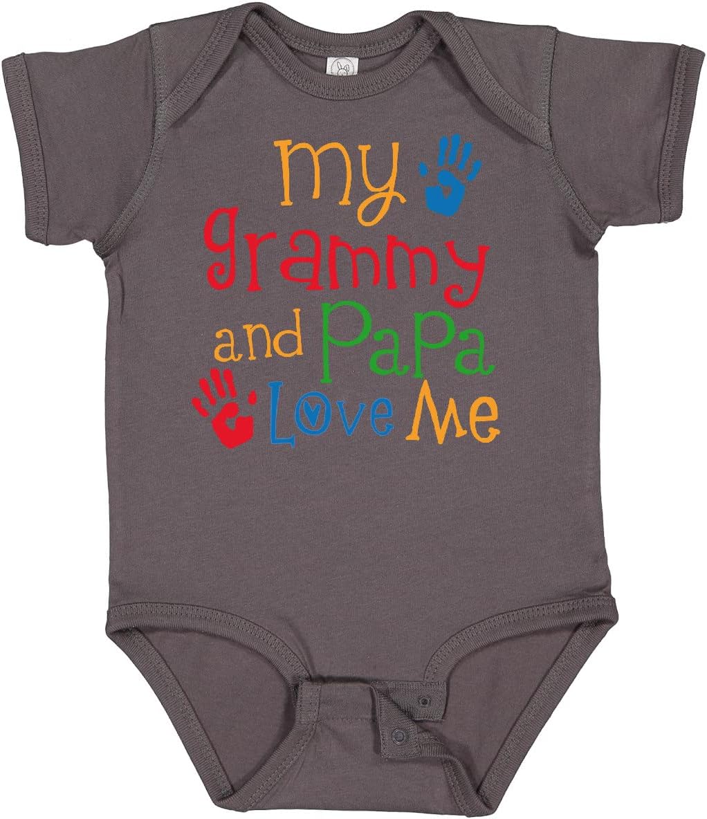 inktastic Grammy and Papa Love Me Baby Bodysuit