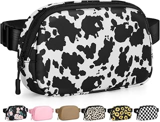 Pritent Fanny Packs for Women Crossbody Belt Bag With Zipper Back Pocket