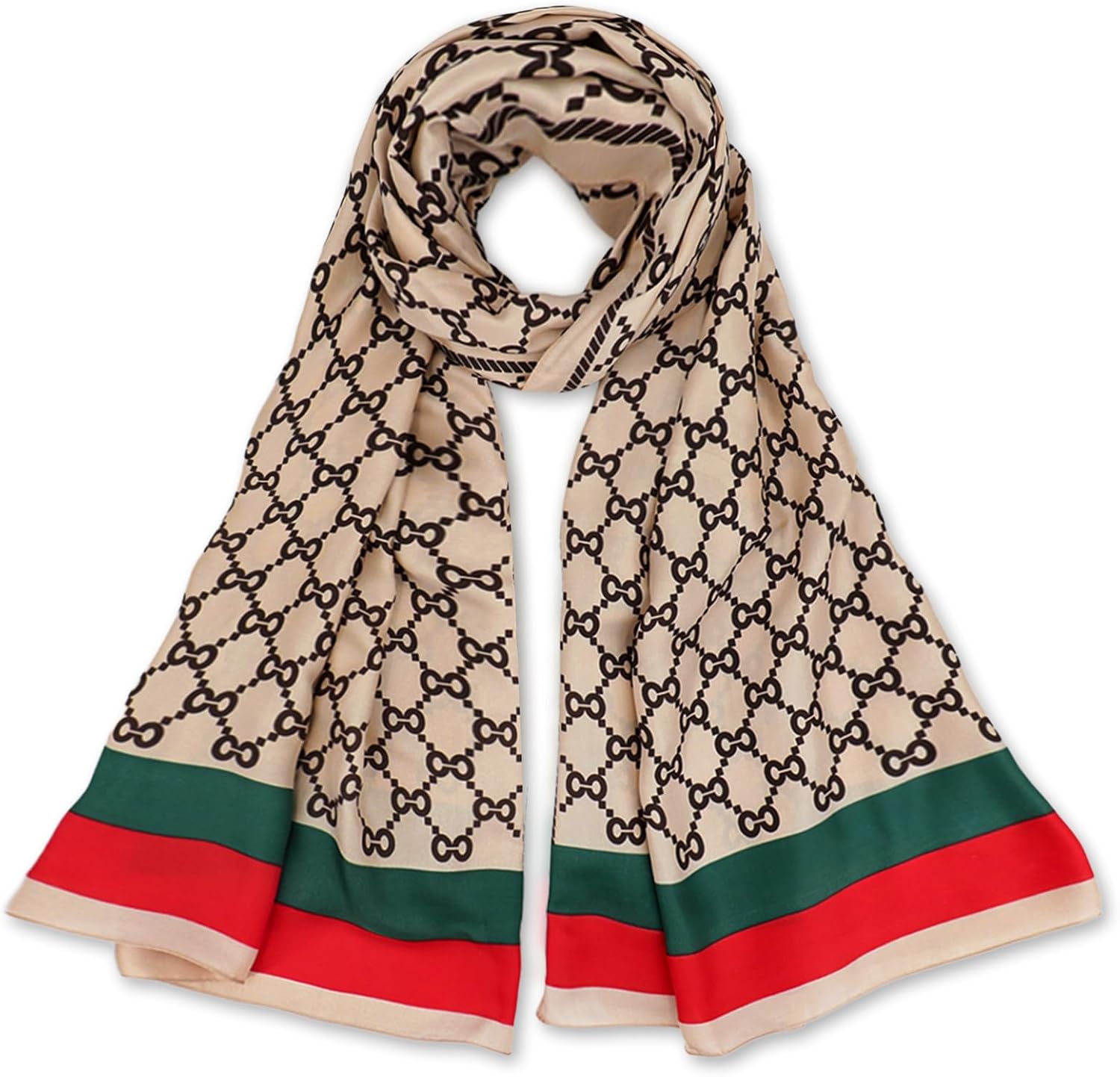 vimate 100% Large Silk Feeling Scarf-Women's Fashion Long Mulberry Silk Satin Neck Scarf Sunscreen Shawl Wrap Headscarf