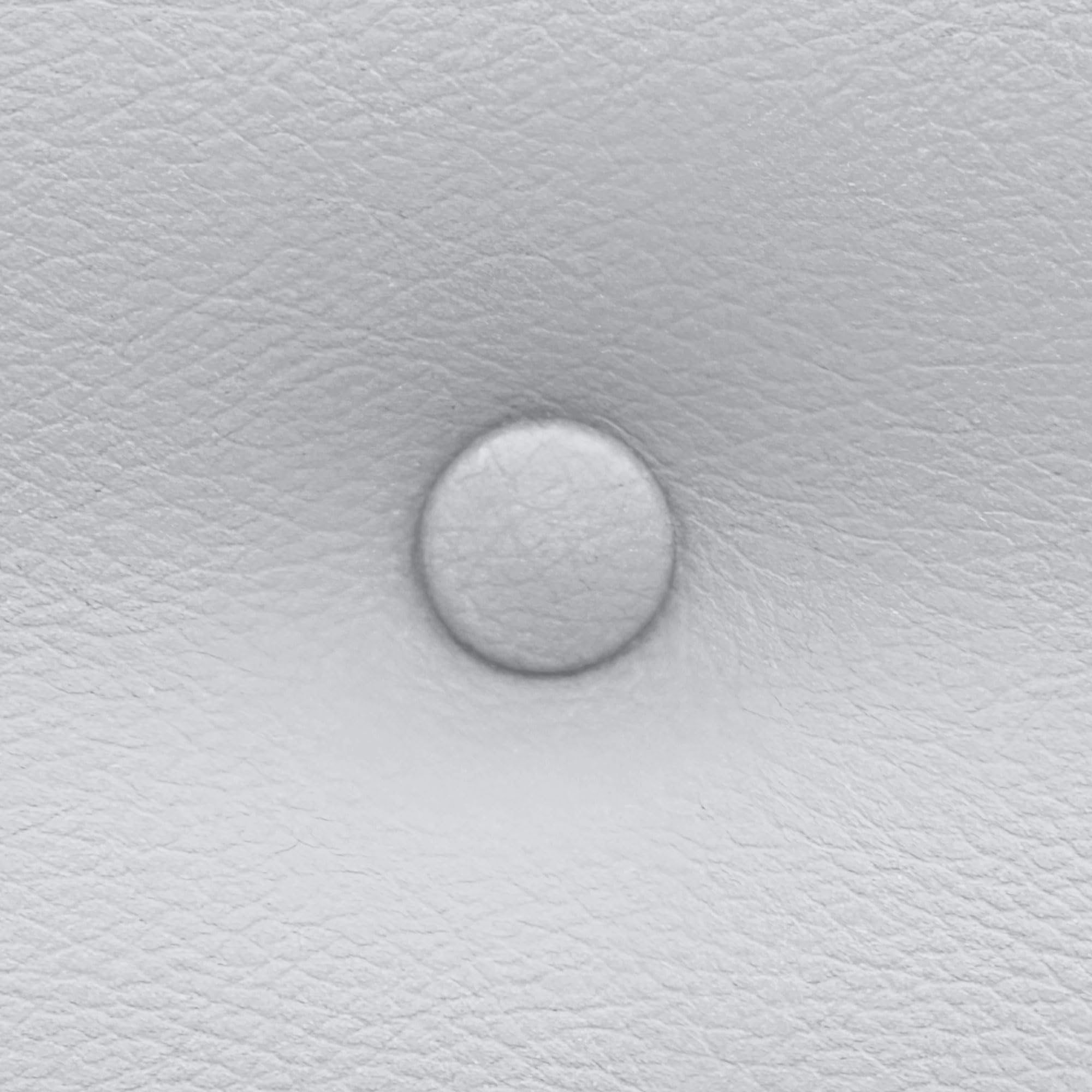 DHOME Testiera in Similpelle o Tessuto ACUALINE con 3 File Intervallate di Bottoni Testata Imbottita Letto di Lusso (Similpelle Bianca, 160cm)