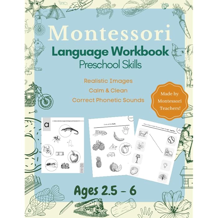 Buy Montessori Language Workbook Preschool Skills Realistic Images buy-montessori-language-workbook-preschool-skills-realistic-images