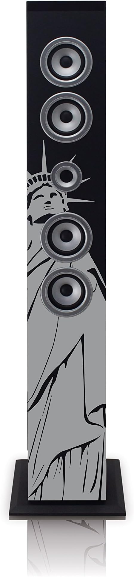 ICES IBT-6 NY Liberty Bluetooth Speaker Tower with FM Radio/SD Playback and USB Charging