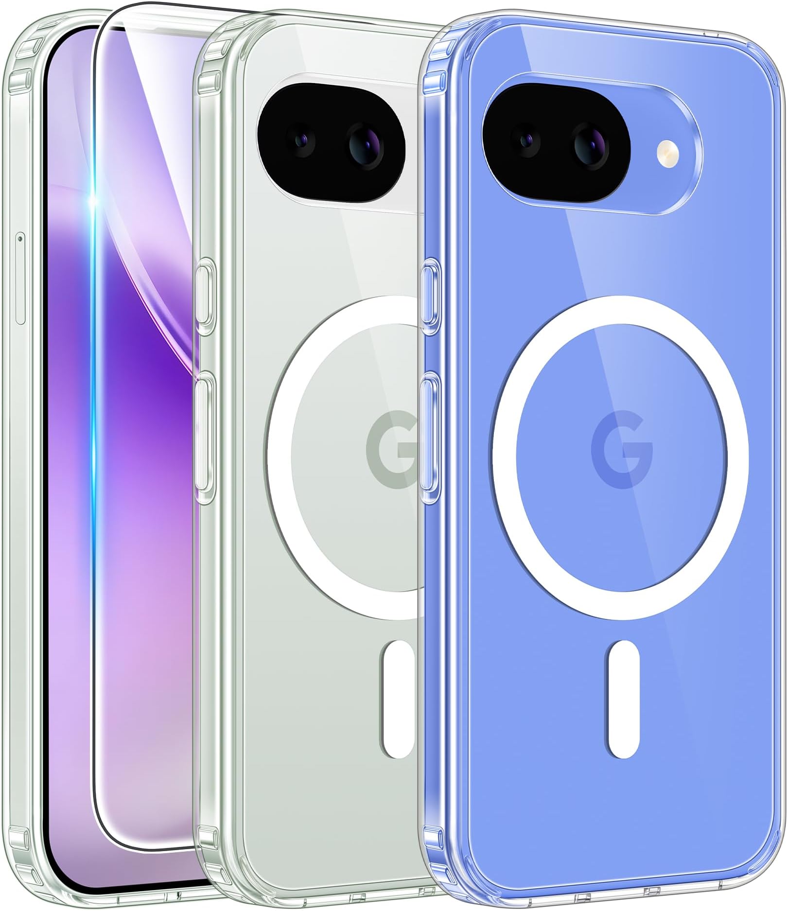 FNTCASE for Google Pixel 10a Case Clear Magnetic with Screen Protector