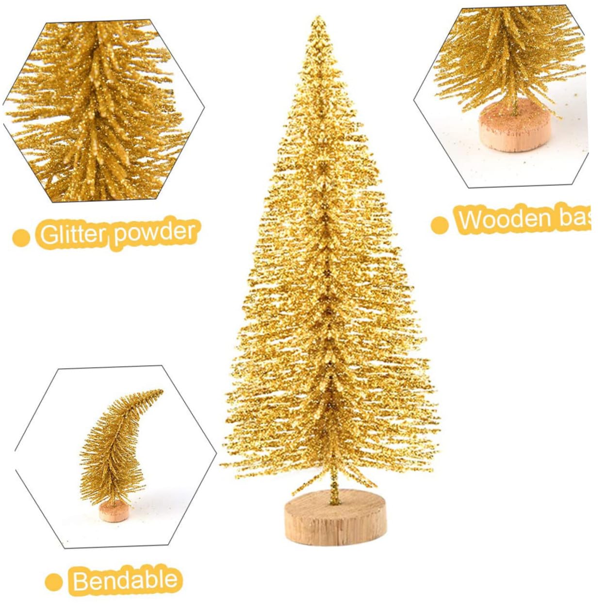 48pezzi Decorazioni Natalizie Decorazione per Albero di Natale in Ornamento Creativo Natalizio Dorate per Casa Ufficio