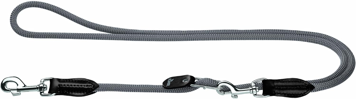 Hunter Freestyle Adjustable Leash, 10 mm Diameter x 260 cm Length, Grey